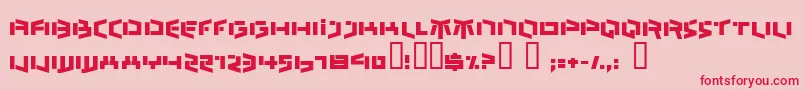 BEDLR    Font – Red Fonts on Pink Background