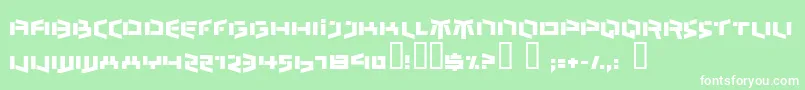 BEDLR    Font – White Fonts on Green Background