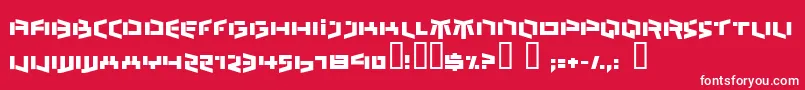 BEDLR    Font – White Fonts on Red Background
