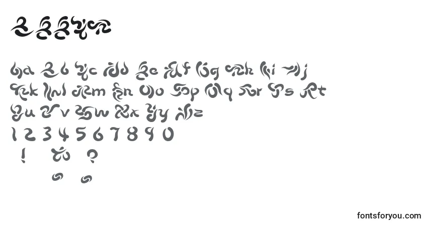 A fonte BEECH    (120934) – alfabeto, números, caracteres especiais