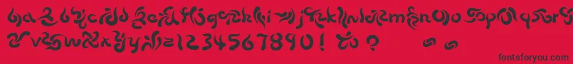 BEECH    Font – Black Fonts on Red Background