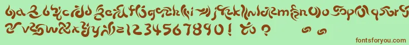 BEECH    Font – Brown Fonts on Green Background