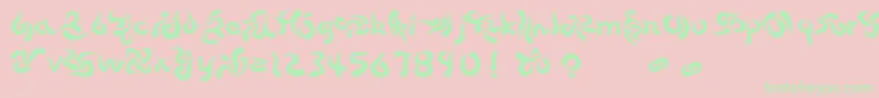 BEECH    Font – Green Fonts on Pink Background