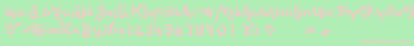 BEECH    Font – Pink Fonts on Green Background
