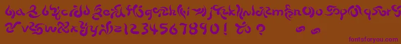 BEECH    Font – Purple Fonts on Brown Background