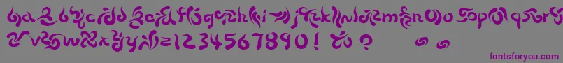 BEECH    Font – Purple Fonts on Gray Background