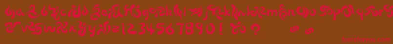 BEECH    Font – Red Fonts on Brown Background