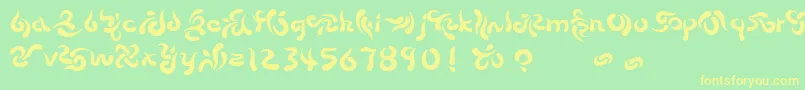 BEECH    Font – Yellow Fonts on Green Background
