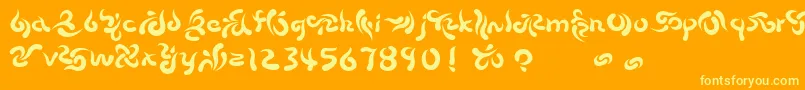 Шрифт BEECH    – жёлтые шрифты на оранжевом фоне