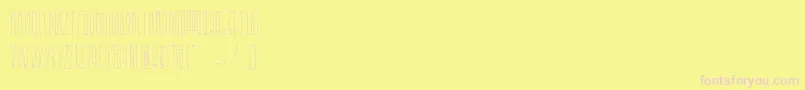 Fonte Beeeer – fontes rosa em um fundo amarelo