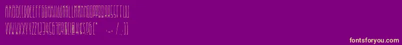 Fonte Beeeer – fontes amarelas em um fundo roxo