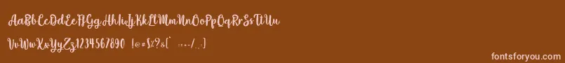Beefy Soup   Personal Use Font – Pink Fonts on Brown Background