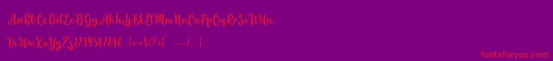 Beefy Soup   Personal Use Font – Red Fonts on Purple Background