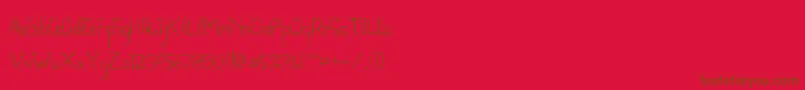 Fonte Beegal free for personal use – fontes marrons em um fundo vermelho