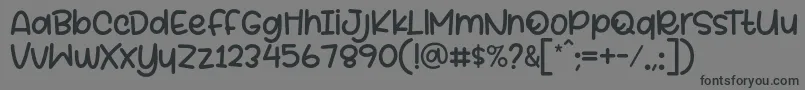 Beelova Font by 7Ntypes D-Schriftart – Schwarze Schriften auf grauem Hintergrund