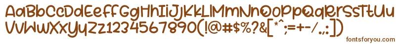 フォントBeelova Font by 7Ntypes D – 白い背景に茶色のフォント