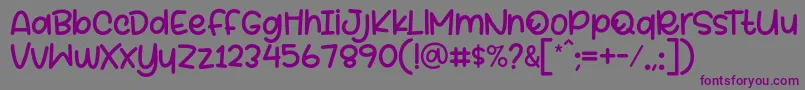 Beelova Font by 7Ntypes D-fontti – violetit fontit harmaalla taustalla