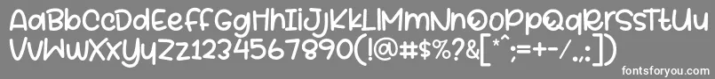 フォントBeelova Font by 7Ntypes D – 灰色の背景に白い文字