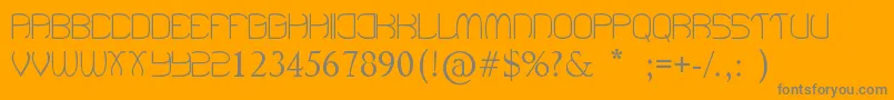 Been Hanging Around Font – Gray Fonts on Orange Background