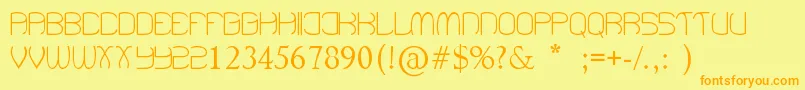 Been Hanging Around Font – Orange Fonts on Yellow Background