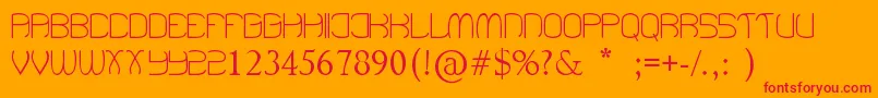 Been Hanging Around Font – Red Fonts on Orange Background