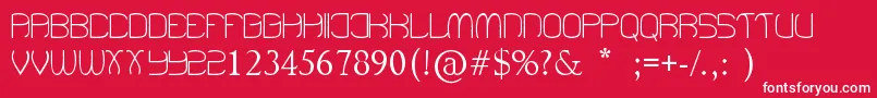 Been Hanging Around Font – White Fonts on Red Background