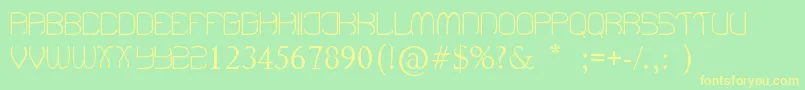 Been Hanging Around Font – Yellow Fonts on Green Background