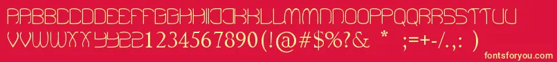 Been Hanging Around Font – Yellow Fonts on Red Background