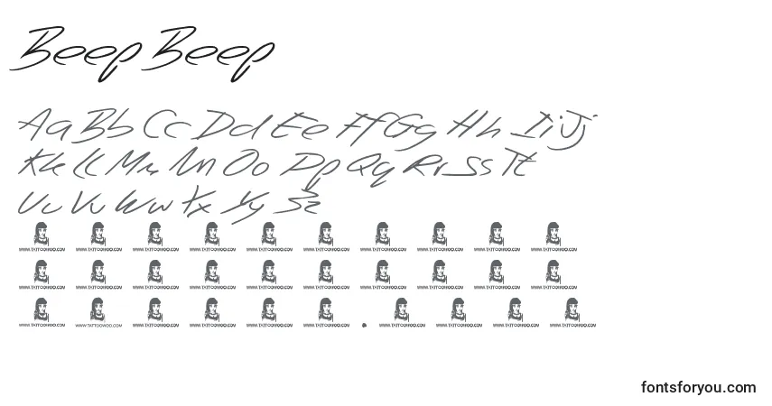 Beep Beep Font – alphabet, numbers, special characters