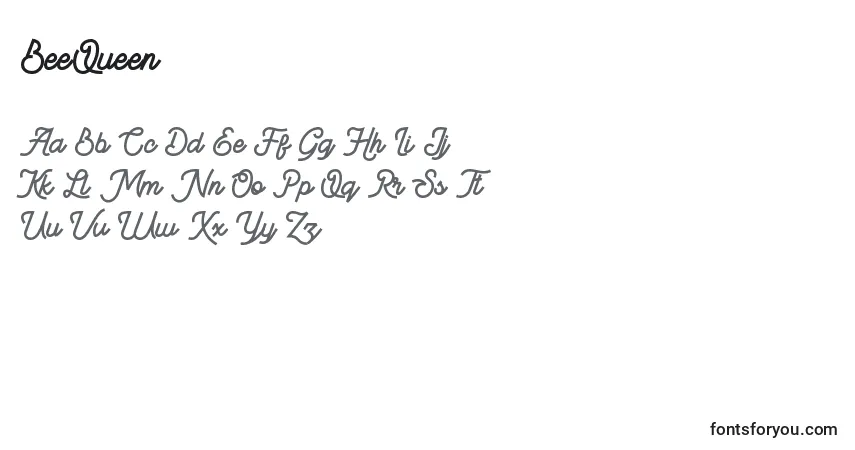 Czcionka BeeQueen – alfabet, cyfry, specjalne znaki