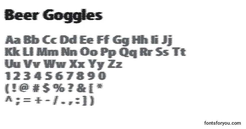 Fuente Beer Goggles - alfabeto, números, caracteres especiales