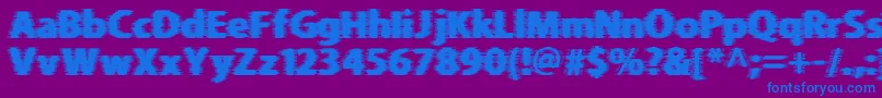 Beer Goggles-Schriftart – Blaue Schriften auf violettem Hintergrund