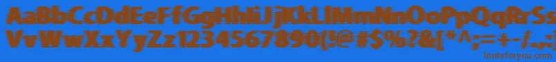 Beer Goggles Font – Brown Fonts on Blue Background