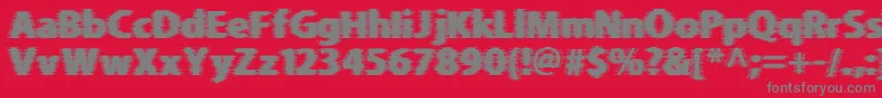 Beer Goggles Font – Gray Fonts on Red Background