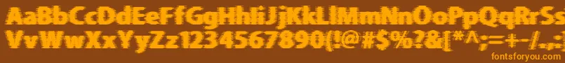 Beer Goggles Font – Orange Fonts on Brown Background