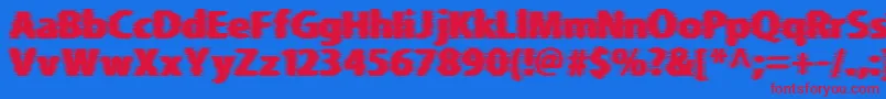 Beer Goggles Font – Red Fonts on Blue Background