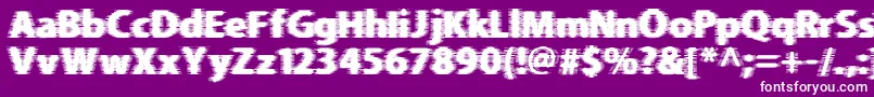 Beer Goggles Font – White Fonts on Purple Background