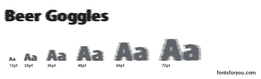 Beer Goggles Font Sizes