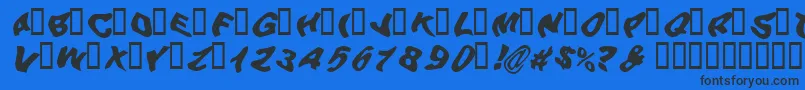 BEERG    Font – Black Fonts on Blue Background