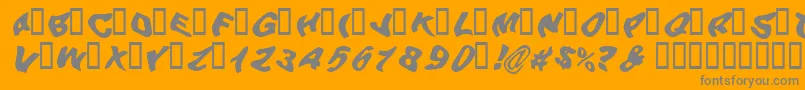 BEERG    Font – Gray Fonts on Orange Background