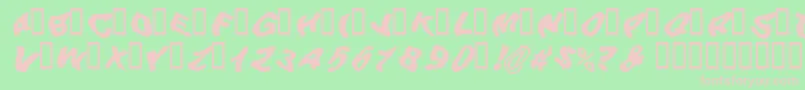 BEERG    Font – Pink Fonts on Green Background