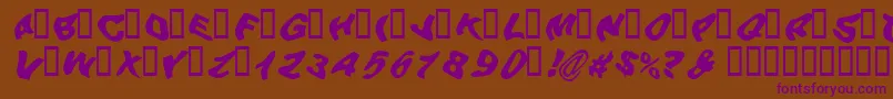 BEERG    Font – Purple Fonts on Brown Background