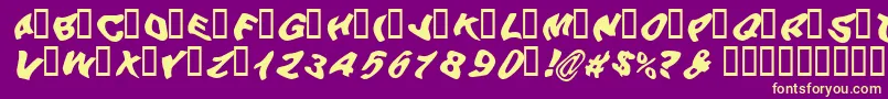 BEERG    Font – Yellow Fonts on Purple Background