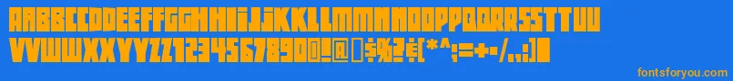 More about Beethoven Font Beethoven Font – Orange Fonts on Blue Background