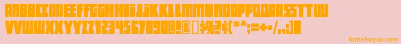 Beethoven Font – Orange Fonts on Pink Background