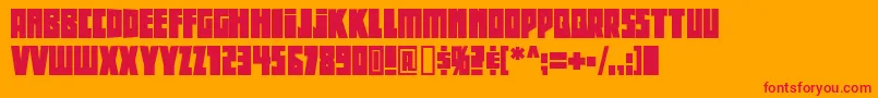 Beethoven Font – Red Fonts on Orange Background