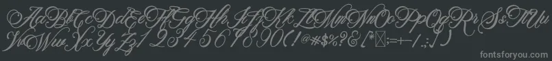 BeethovenSyinthesa Font – Gray Fonts on Black Background