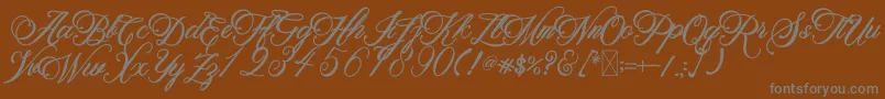 More about BeethovenSyinthesa Font BeethovenSyinthesa Font – Gray Fonts on Brown Background