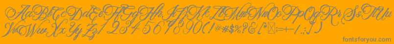 BeethovenSyinthesa Font – Gray Fonts on Orange Background