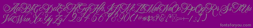 BeethovenSyinthesa Font – Gray Fonts on Purple Background